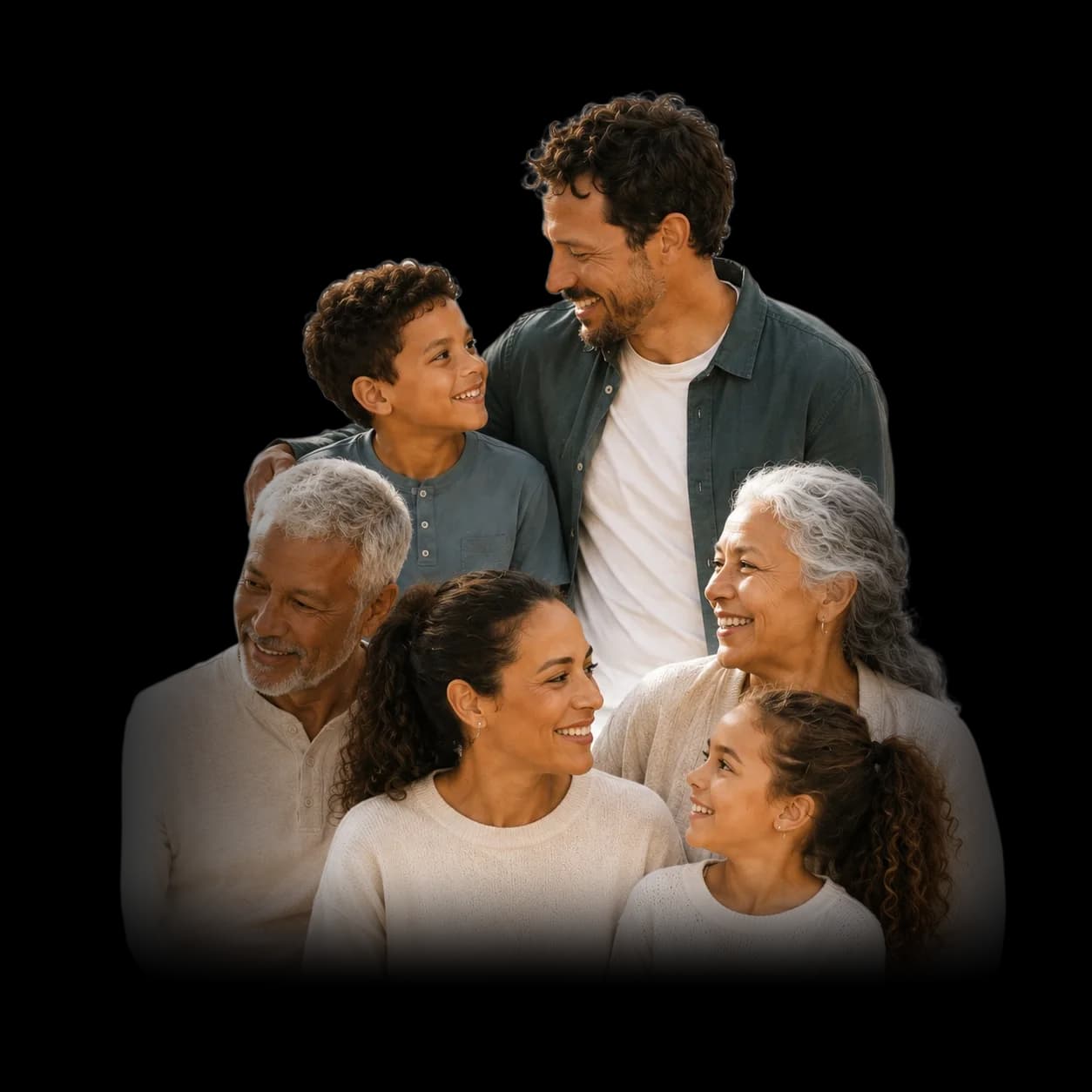 Three generations of a family together